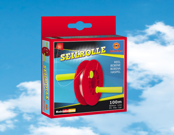 Günther-Flugspiele-1252-2-Seilrolle-mit-100-Meter-Drachenschnur-Nylon-Drachenleine-Drachengriff-Packung