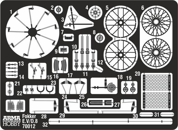 arma-hobby-70012-4-Fokker-E-V-expert-set-polnische-Luftwaffe-1920er-Jahre