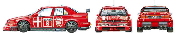 Tamiya Alfa Romeo 155 V5 TI DTM "Alfa Corse", #24137
