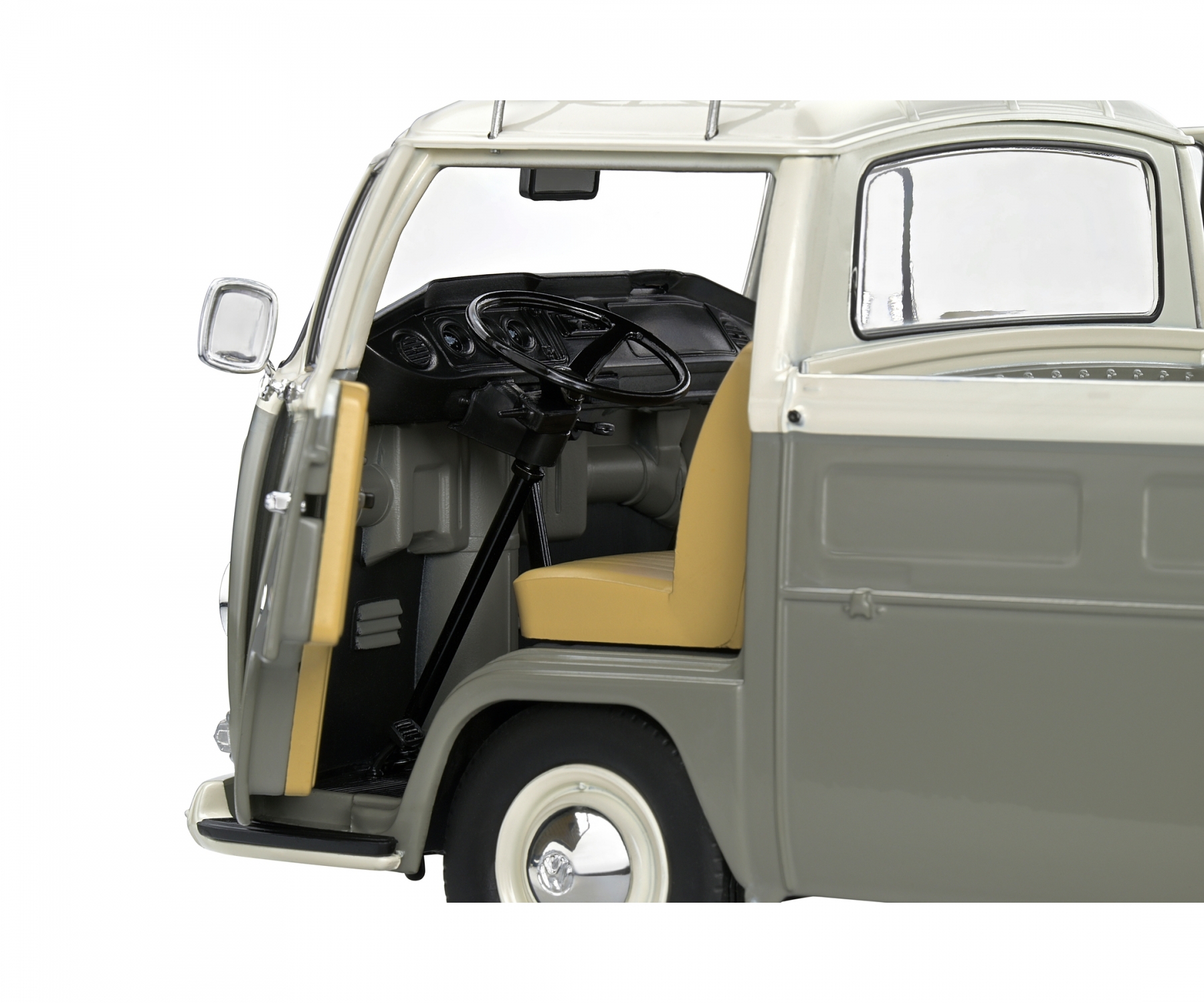 solido-S1809402-2-VW-T2-Pritsche-mit-Dachgepäckträger-vintage-aircooled-Cockpit