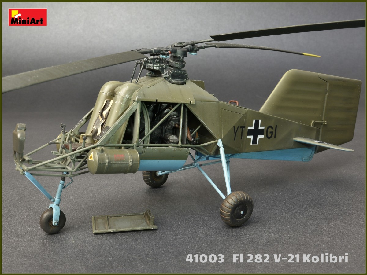 miniart-41003-3-Flettner-FL-282-V-21-Kolibri-Doppelrotor-Militärhubschrauber