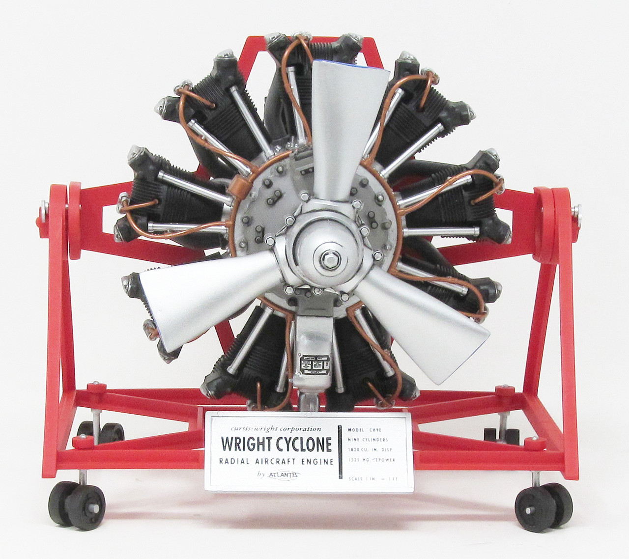atlantis-models-M6052-2-Wright-Cyclone-Radial-Engine-C9HE-9-Zylinder-Sternmotor-Flugmotor-Propellernabe