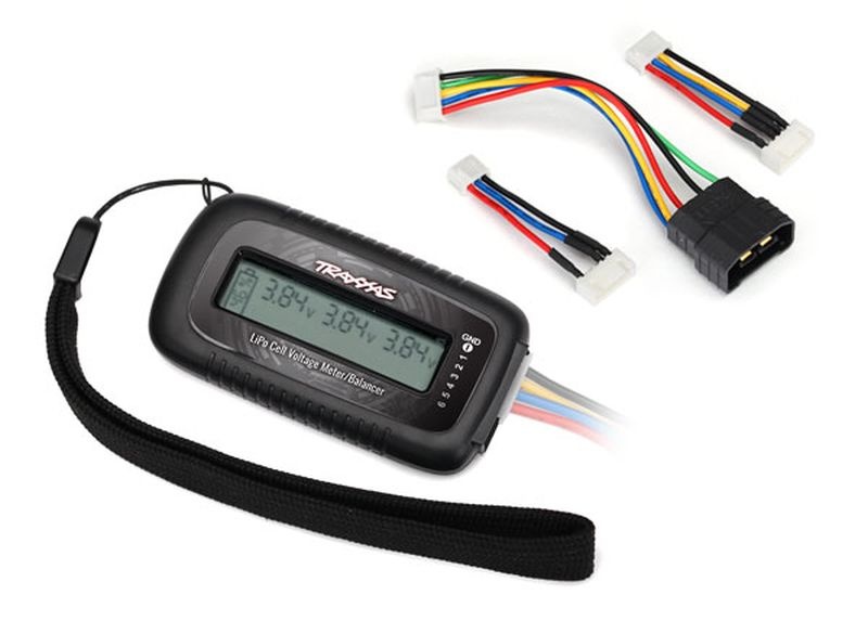 traxxas-2968X-LiPo-Checker-für-2S-6S-iD-Akkus-Voltage-Meter-Balancer traxxas-2968X-LiPo-Checker-für-2S-6S-iD-Akkus-Voltage-Meter-Balancer