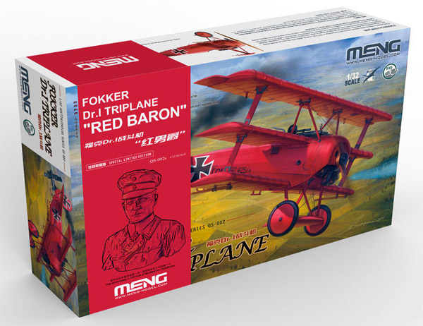 meng-QS-002-1-Fokker-Dr-I-Dreidecker-Roter-Baron-Sonderserie-mit-Büste-Manfred-von-Richthofen