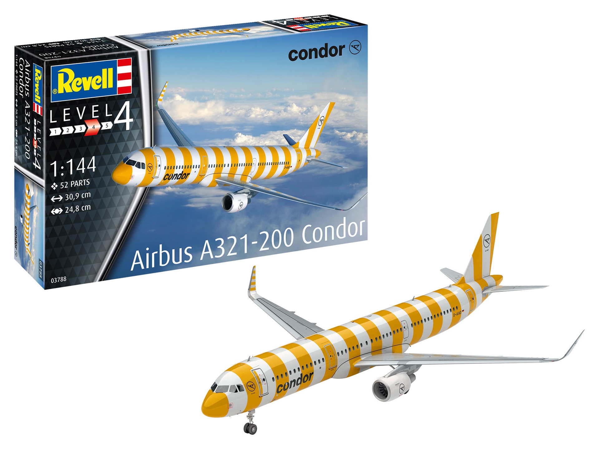 revell-03788-Airbus-A321-200-Condor-gestreifte-Lackierung-Urlaubsflieger revell-03788-Airbus-A321-200-Condor-gestreifte-Lackierung-Urlaubsflieger