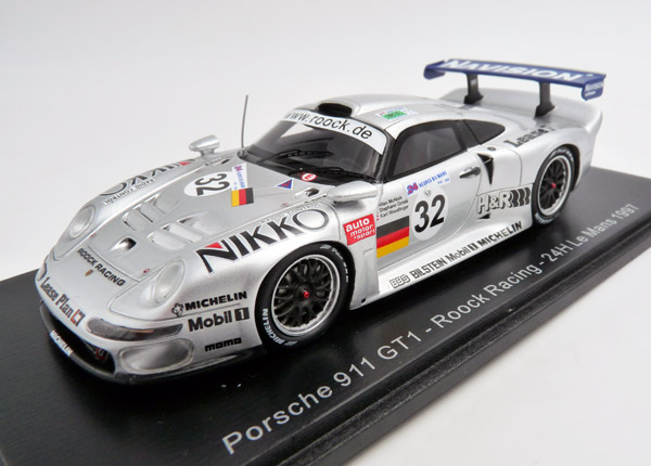 Spark S5608 Porsche 911 GT1 Roock Racing #32 – Édition Limitée 24H Du Mans 1997 – 1/43 Argenté