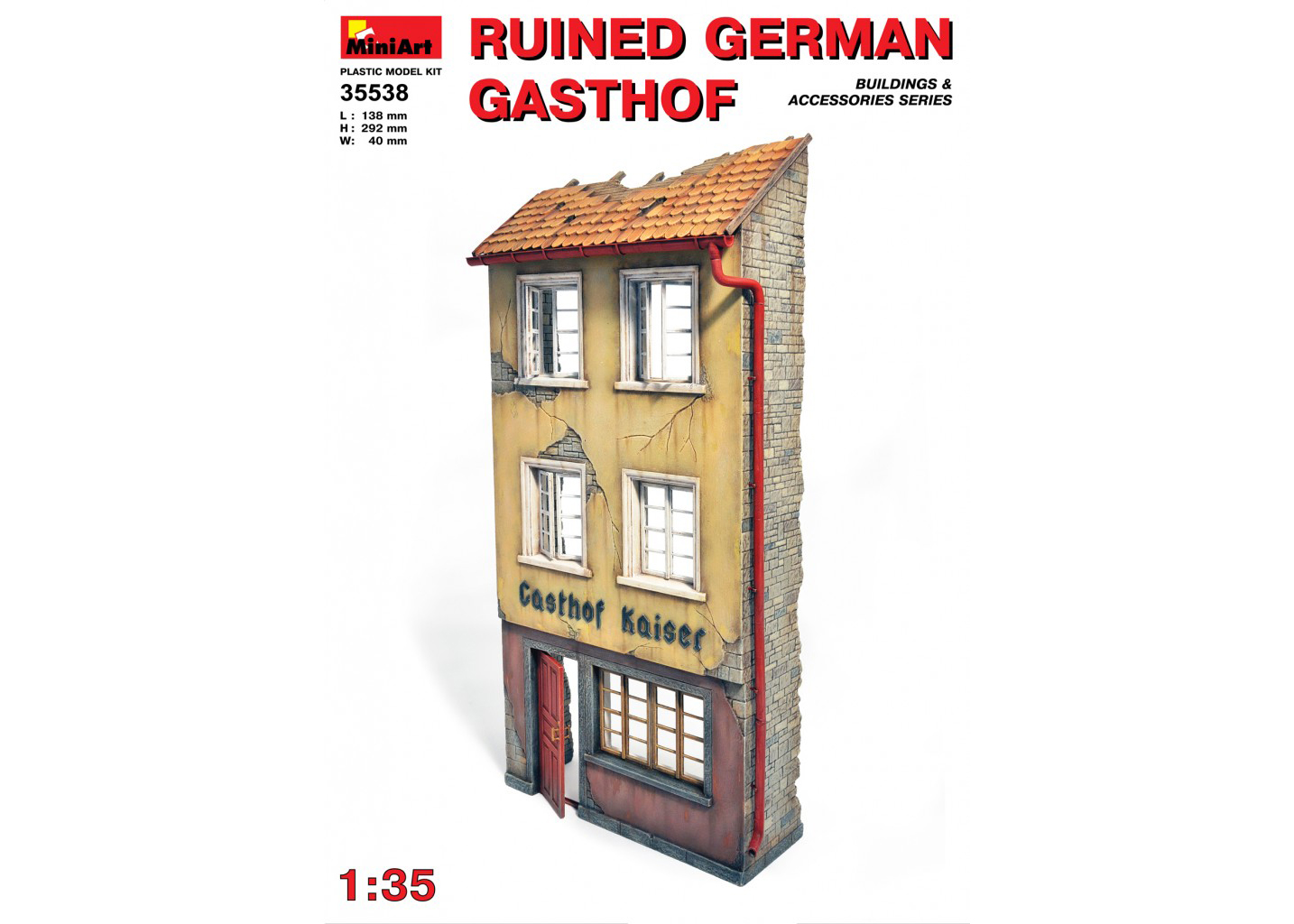 miniart-35538-1-Ruined-German-Gasthof-Deutsches-Gasthaus-Ruine-Dioramakit-Box