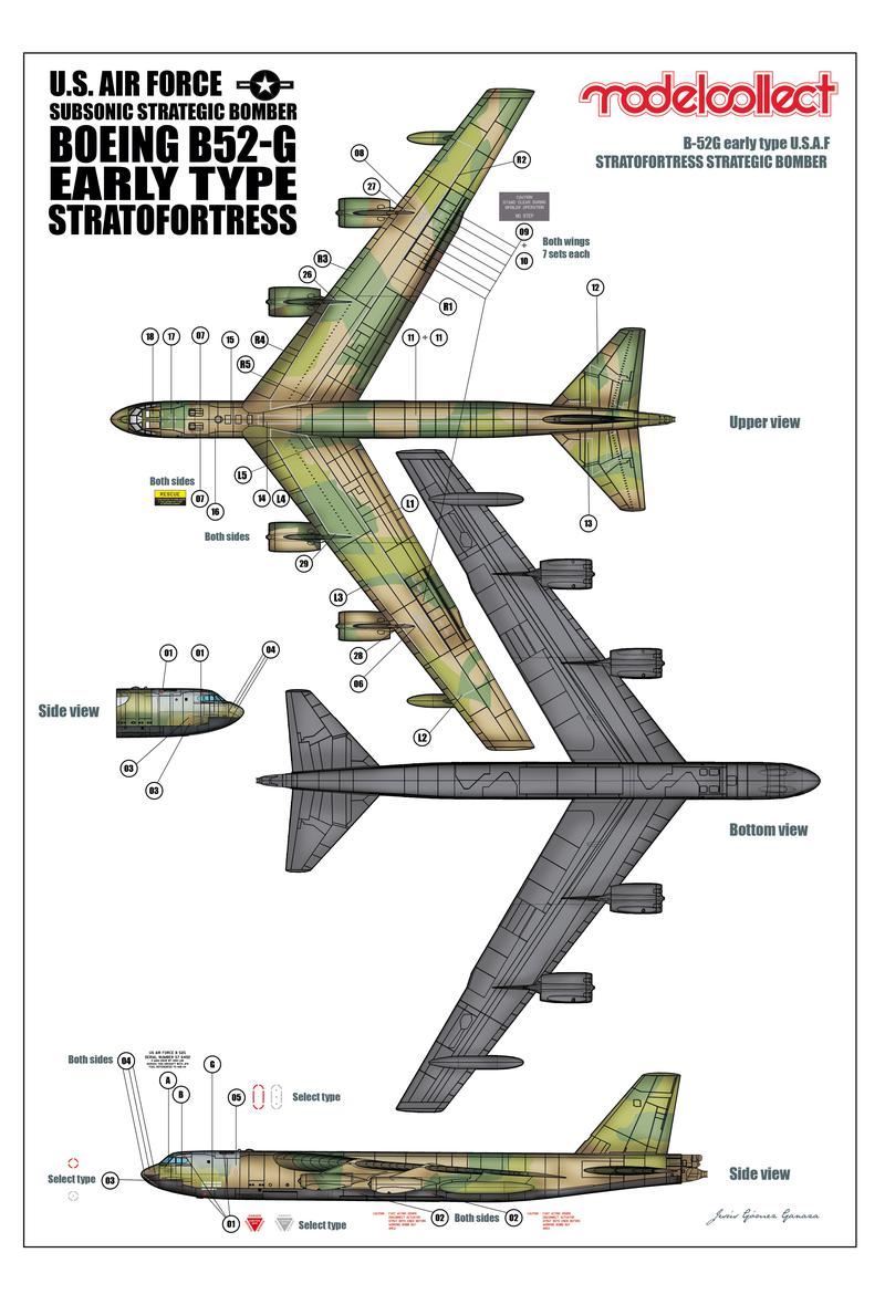 modelcollect-UA72210-2-B52G-Stratofortress-Bomber-early-type-Linebacker-II-Vietnam-War-1967-1972