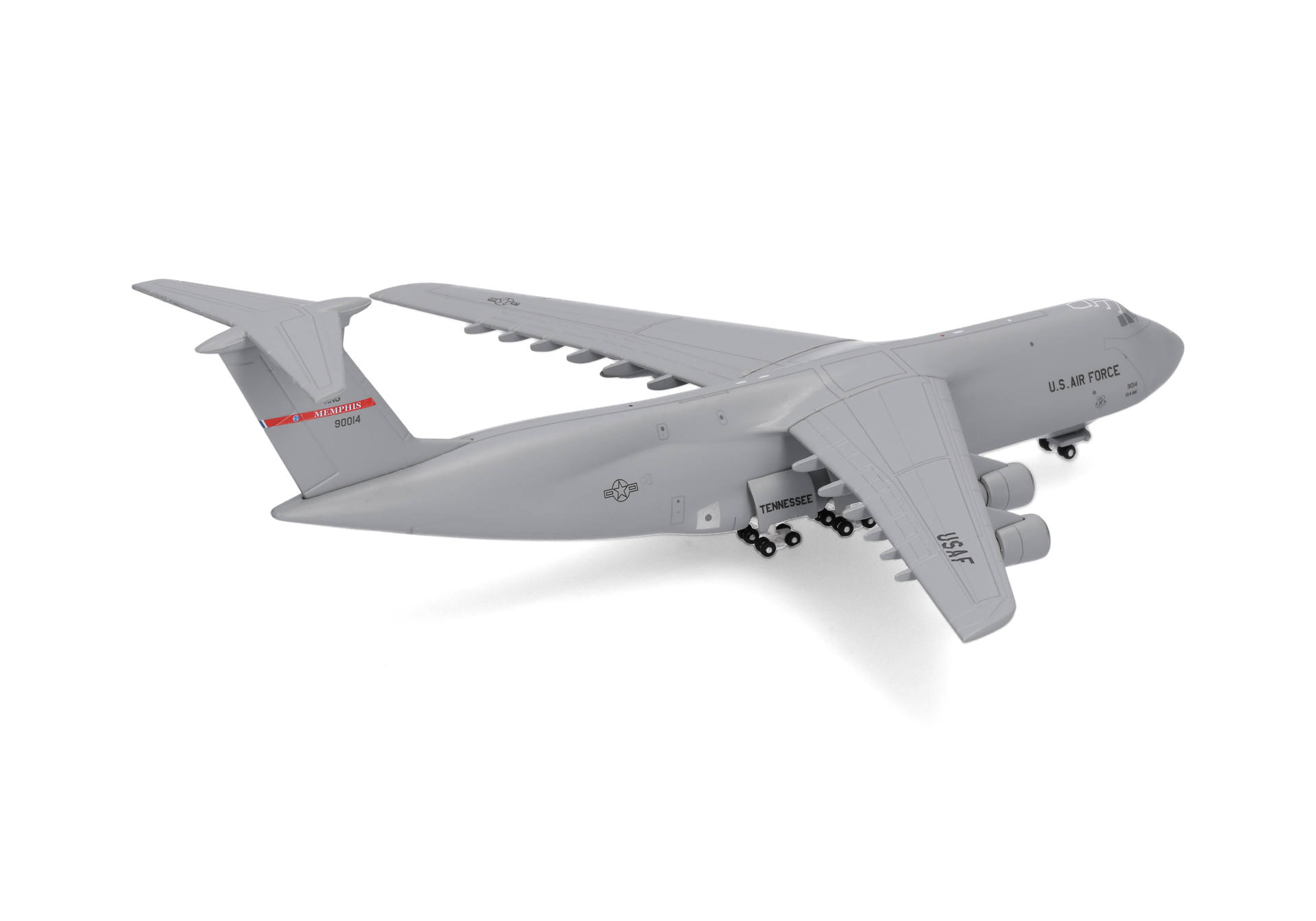 Herpa-539180-3-US-Air-Force-Lockheed-C-5A-Galaxy-Tennessee-Air-National-Guard-Memphis-69-0014-Leitwerk
