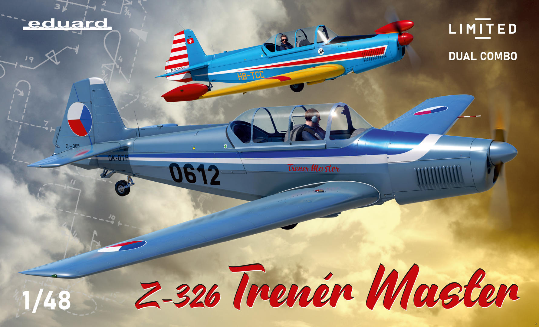 eduard-11167-1-Zlín-Z-326-Trenér-Master-Akrobatic-Kunstflugzeug-Trainer-Schulflugzeug-Tiefdecker-Sportflzeug-limited-edtion-dual-combo