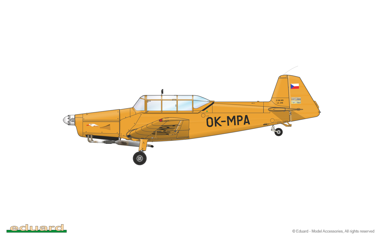 eduard-82182-4-Zlín-Z-226MS-Trenér-Tschechisches-Akrobatic-Kunstflugzeug-Trainer-Schulflugzeug-Tiefdecker-Sportflzeug