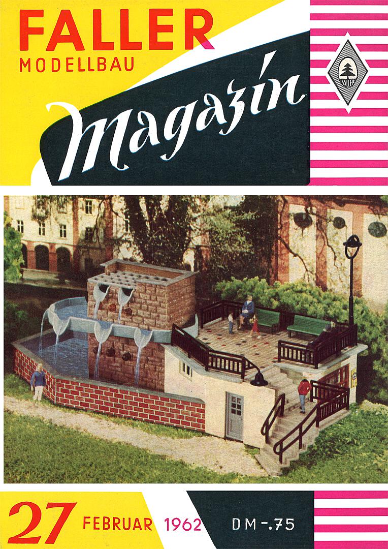 Faller-109160-4-B-160-Stadtbrunnen-Sammler-Edition-Retro-Modellbausatz-Magazin-Reprint