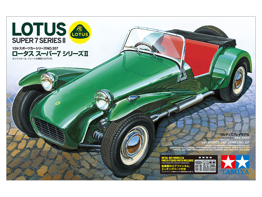 tamiya-24357-2-Lotus-Super-Seven-7-Series-II-classic-british-sportscar-perfect-weight-power-ratio-Colin-Chapman