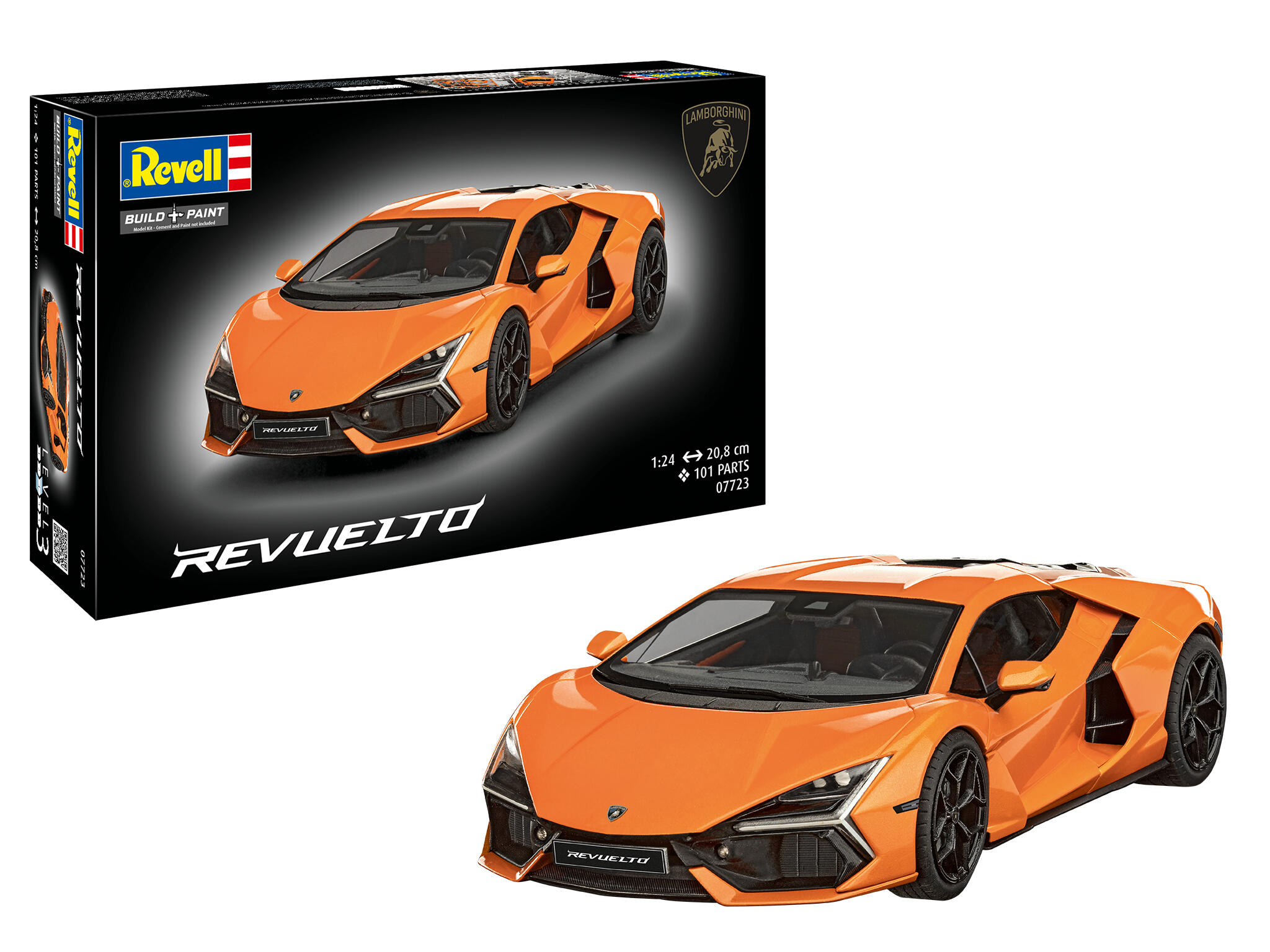 Revell-07723-Lamborghini-Revuelto-Supersportwagen-Modellbausatz