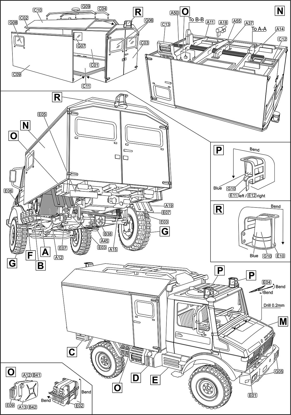 ace-model-72451-6-Unimog-U1300L-LKW-2t-gl-Bundeswehr-Sani-Sanitäter-Allrad-Gaggenau-Ambulance