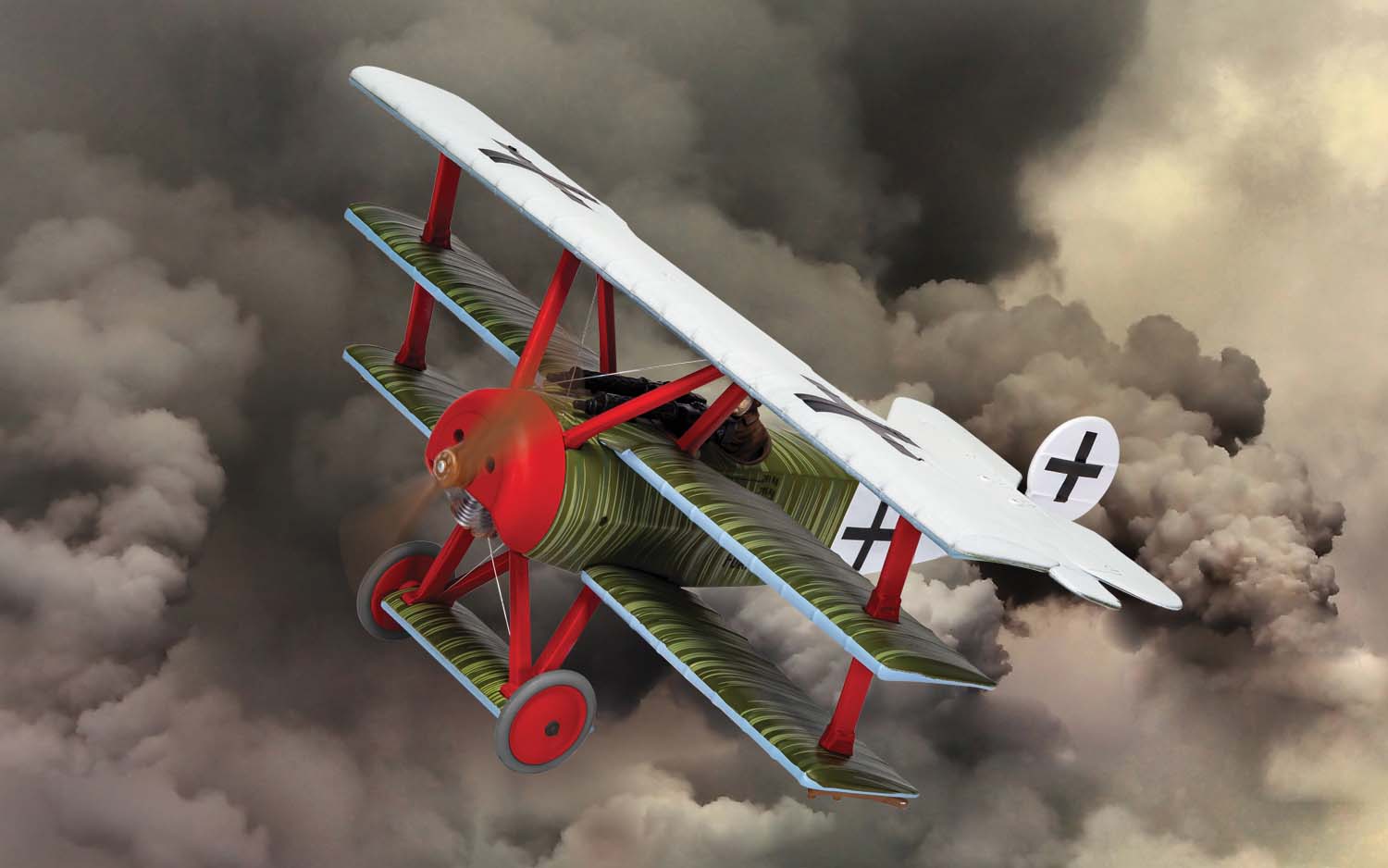corgi-AA38312-1-Fokker-DR-I-Dreidecker-Ltn-Hans-Weiss-Jasta-11-Jagdgeschwader-1-April-1918-Frankreich