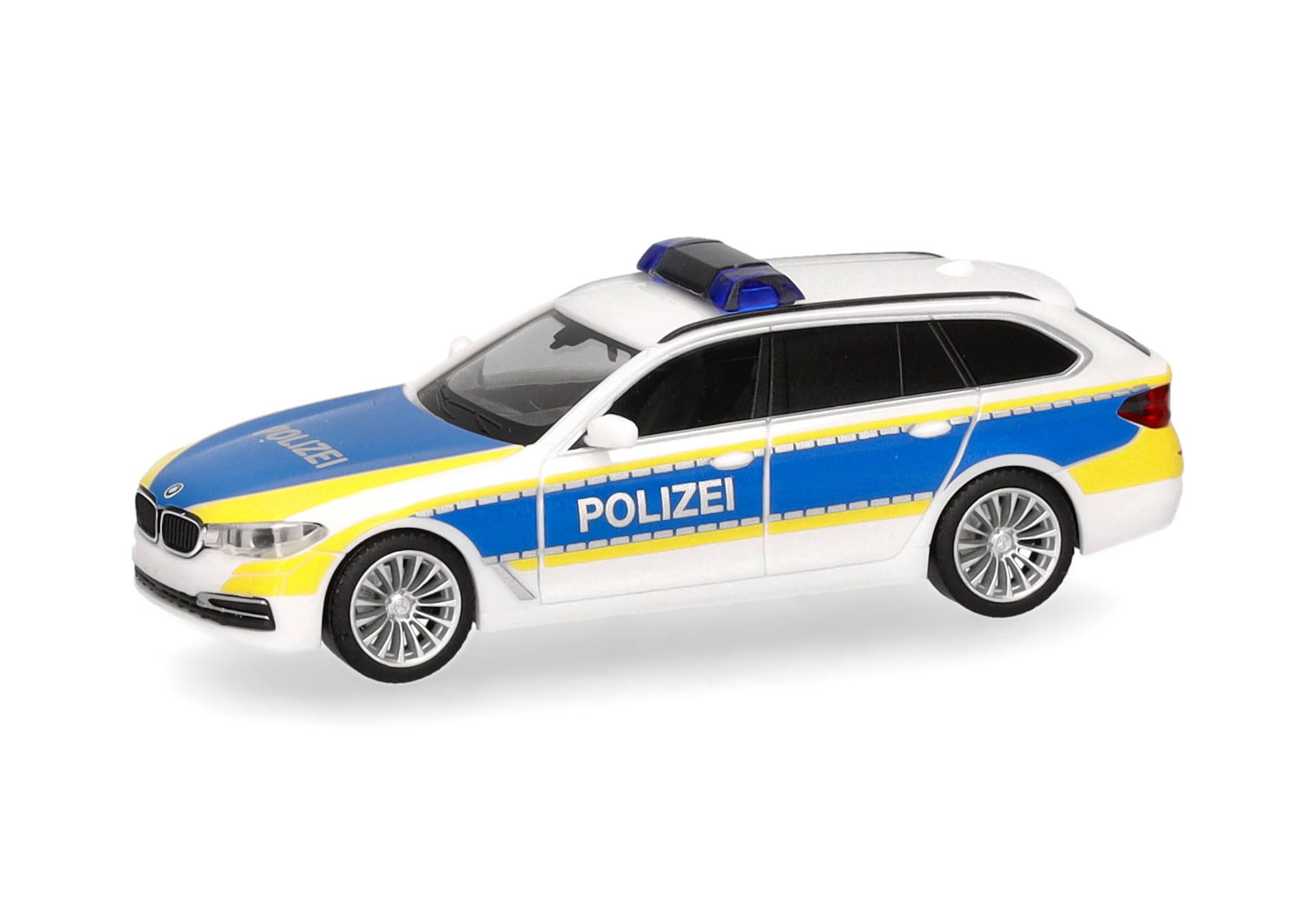 herpa-097765-1-BMW-5er-Touring-Polizei-Niedersachsen-weiß-blau-gelb