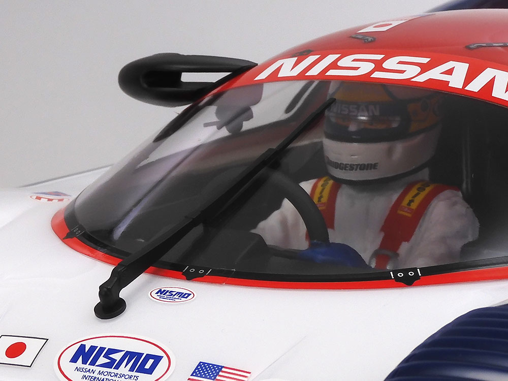 Tamiya-47531-3-Nissan-R91CP-Daytona-Winner-Gruppe-C-Gitterrohrrahmen-Chassis-Flachbahner-Wiederauflage-Cockpit-Fahrer