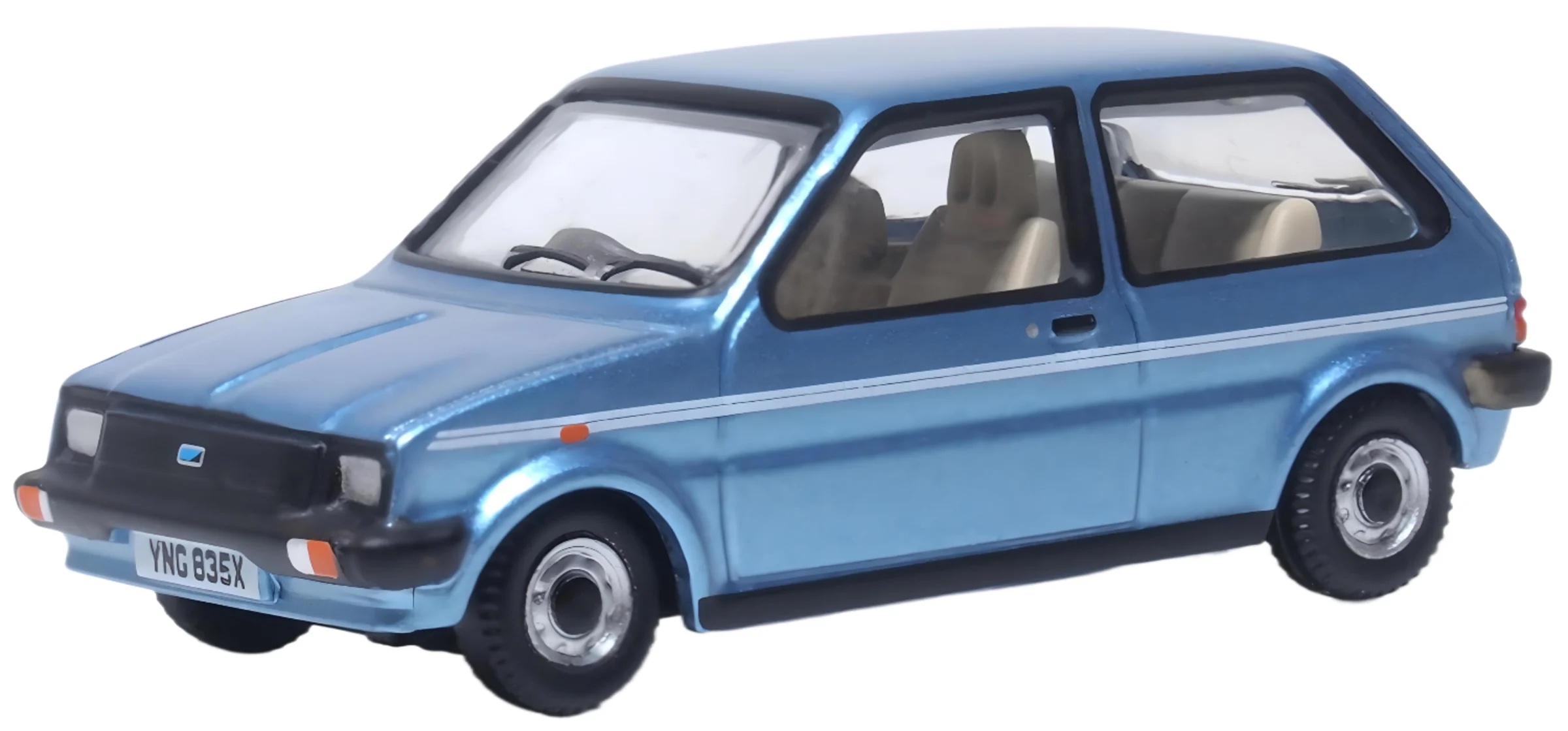 oxford-76MET002-Austin-Metro-Denim-blue-metallic-80er-Jahre-Kleinwagen-Flitzer