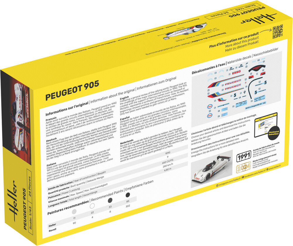 heller-80110-2-Peugeot-905-Gruppe-C-Sportwagen-Weltmeisterschaft