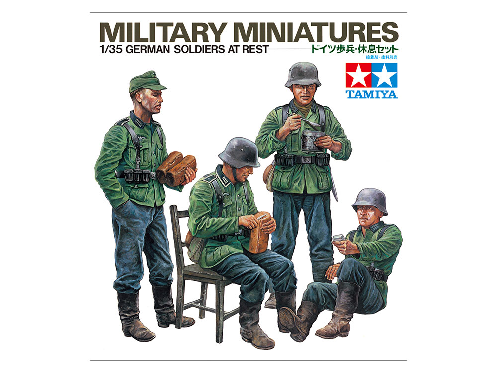 Tamiya-35129-2-Deutsche-Wehrmachtssoldaten-in-der-Pause-Illustration