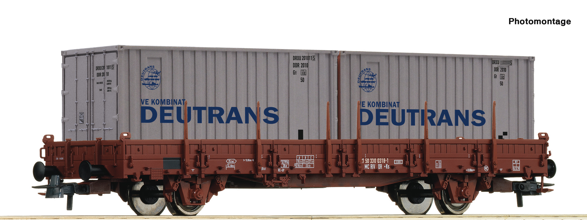roco-77675-Schwenkrungenwagen-VE-Kombinat-Deutrans-Gattung-Ks-Deutsche-Reichsbahn-DDR