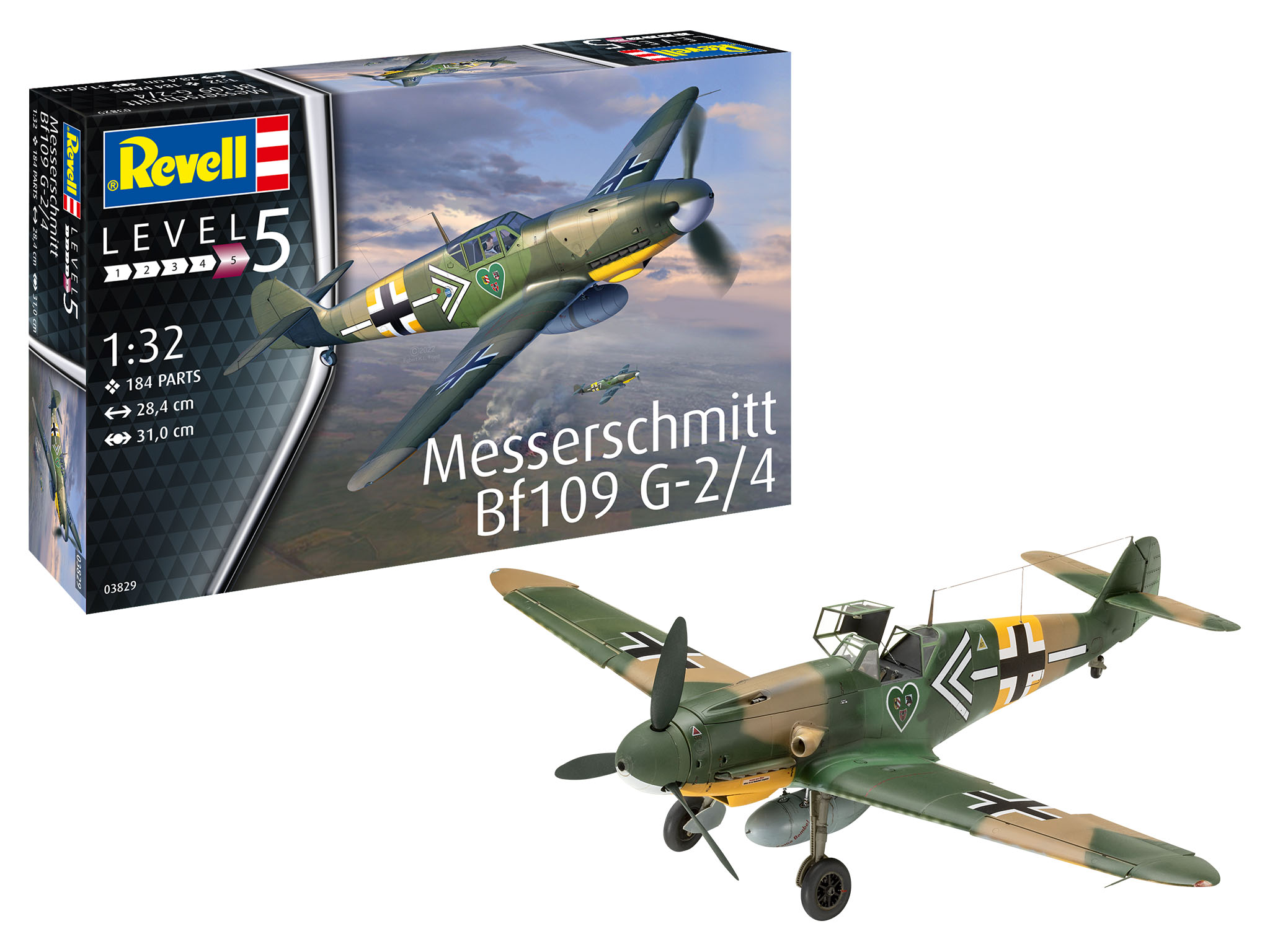 revell-03829-Messerschmitt-Bf109-G-2-4-Luftwaffe-Warbird