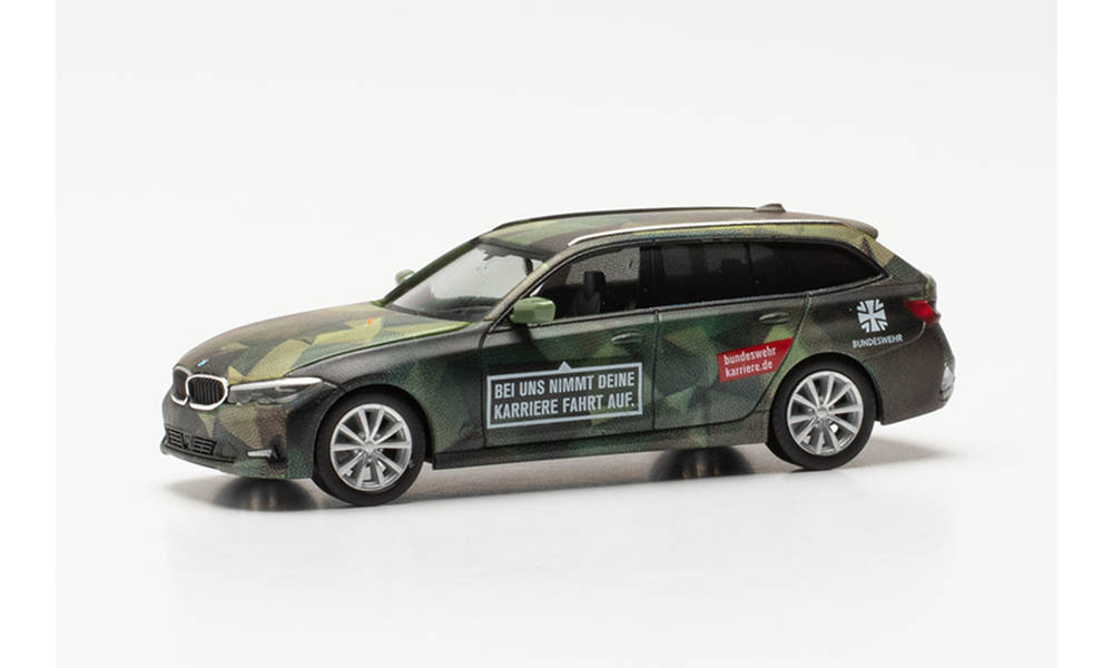 herpa-746878-BMW-3er-Touring-Bundeswehr-Personal-Werbefahrzeug-Promo-Karriere