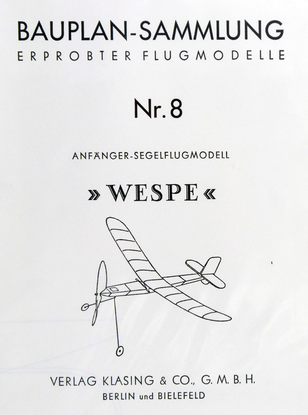 graupner12042 Graupner Bauplan Gummimotorflugmodell "Wespe" #1204.2