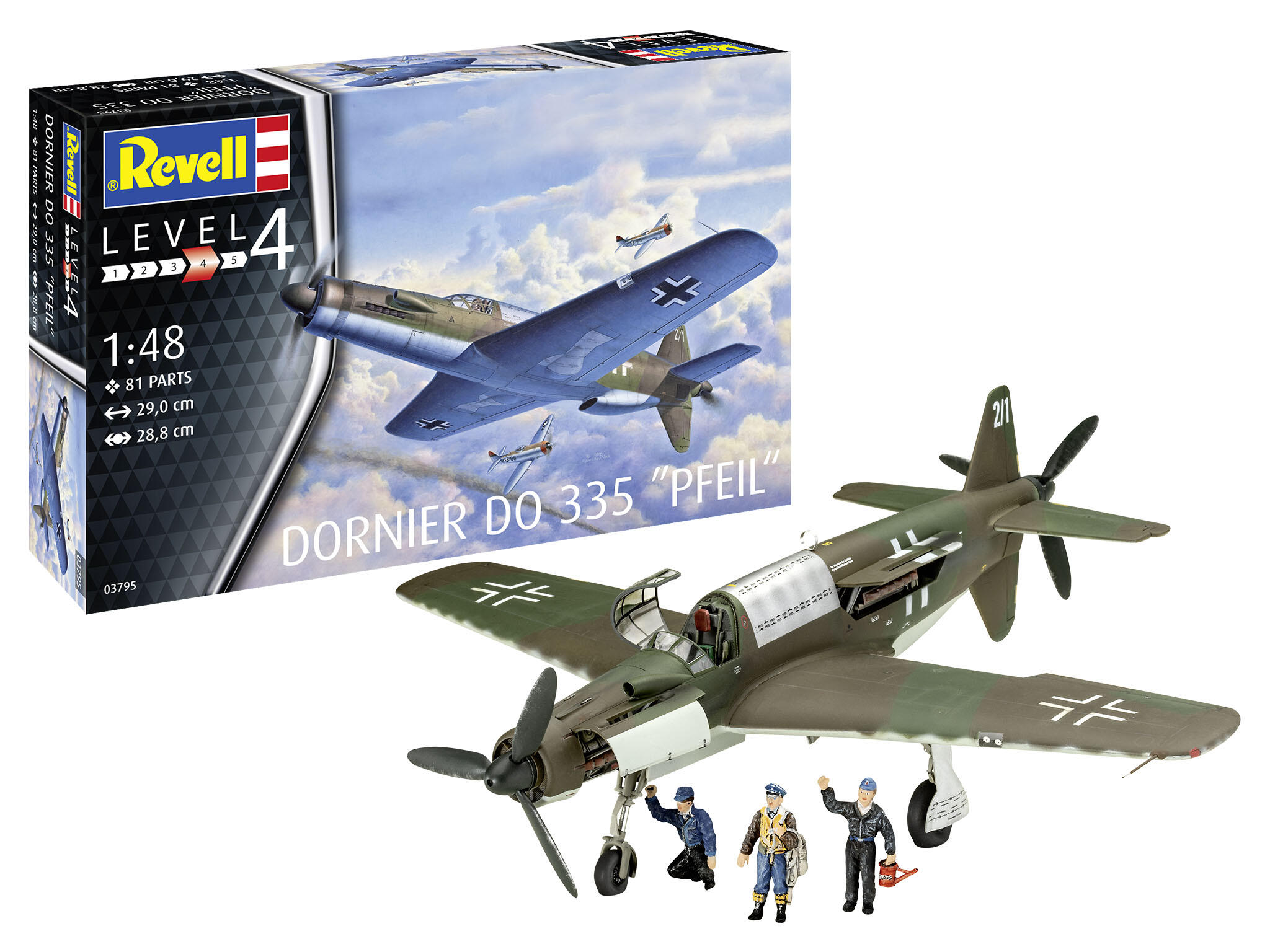 revell-03795-Dornier-Do-335-Pfeil-Ameisenbär-Kolbenmotor-Jäger