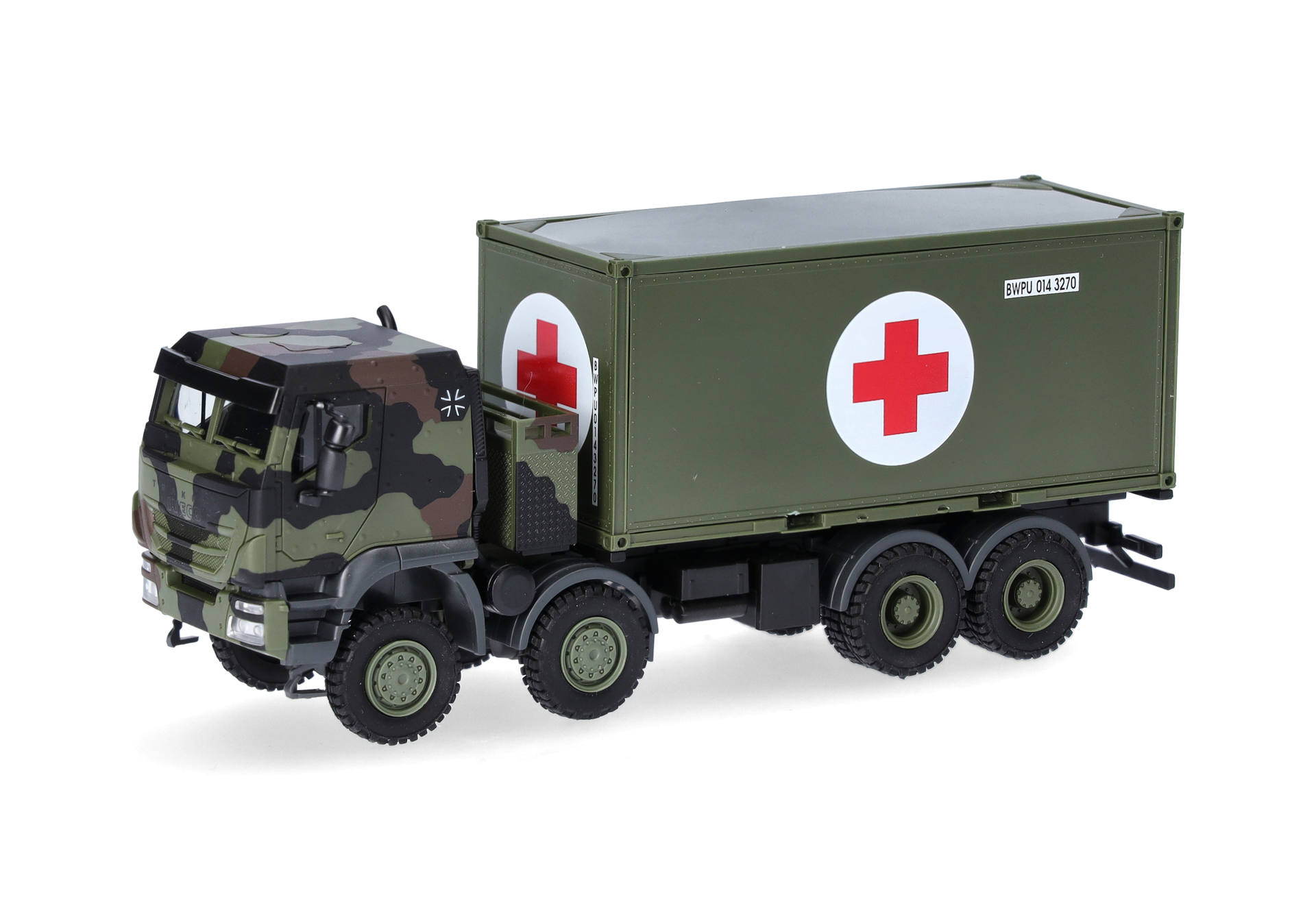 herpa-747219-1-Iveco-Trakker-8x8-Bundeswehr-Rotes-Kreuz-Sani-Container-20-Fuss