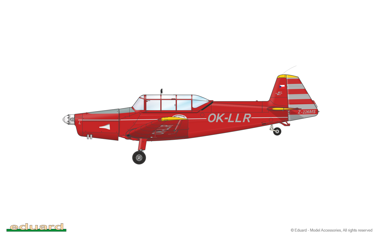 eduard-82182-7-Zlín-Z-226MS-Trenér-Tschechisches-Akrobatic-Kunstflugzeug-Trainer-Schulflugzeug-Tiefdecker-Sportflzeug