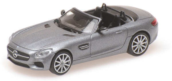 minichamps-870037130-Mercedes-AMG-GT-Roadster-2015-mattgrau-Sportwagen-Cabrio