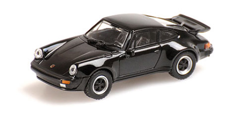 minichamps-870066101-Porsche-930-911-Turbo-schwarz-1977-KKK-Dampfhammer