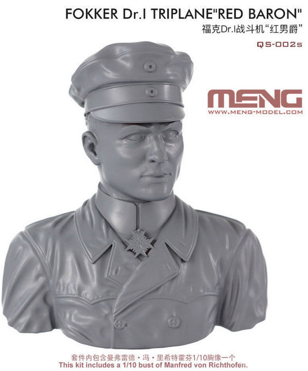 meng-QS-002s-2-Fokker-Dr-I-Dreidecker-Roter-Baron-Sonderserie-mit-Büste-Manfred-von-Richthofen