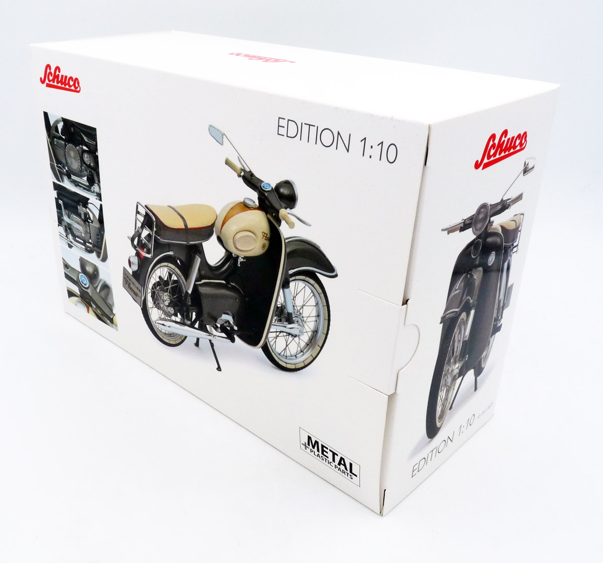 Schuco-450658600-8-Kreidler-Florett-Super-K54-mit-Beinschild-anthrazit-grau-metallic-nepalbeige