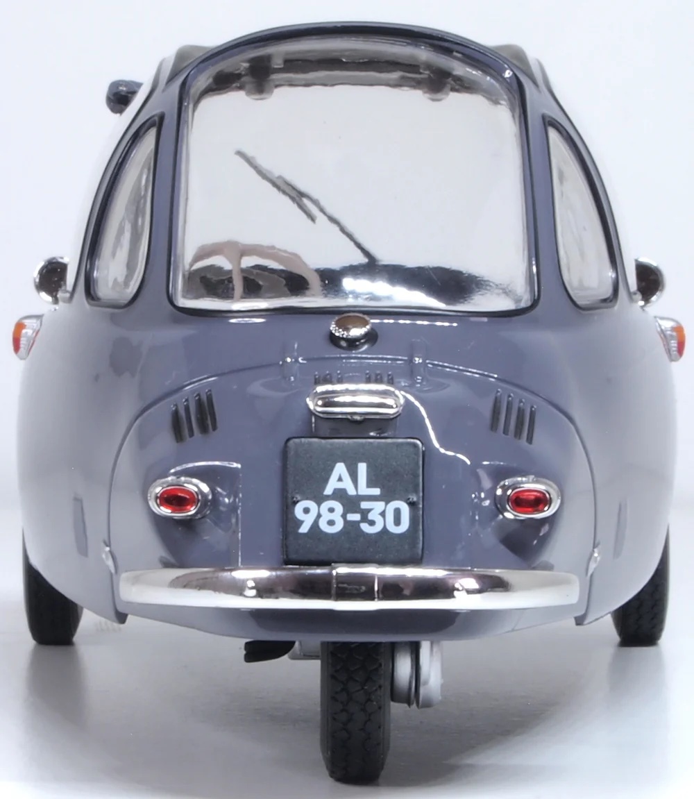 oxford-18HE005-3-Heinkel-Kabine-Trojan-grau-Modellauto-Hinten oxford-18HE005-3-Heinkel-Kabine-Trojan-grau-Modellauto-Hinten