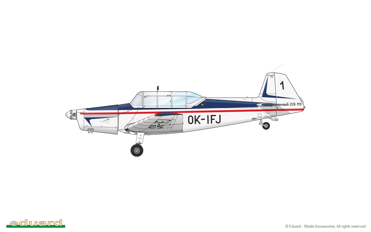 eduard-82182-6-Zlín-Z-226MS-Trenér-Tschechisches-Akrobatic-Kunstflugzeug-Trainer-Schulflugzeug-Tiefdecker-Sportflzeug
