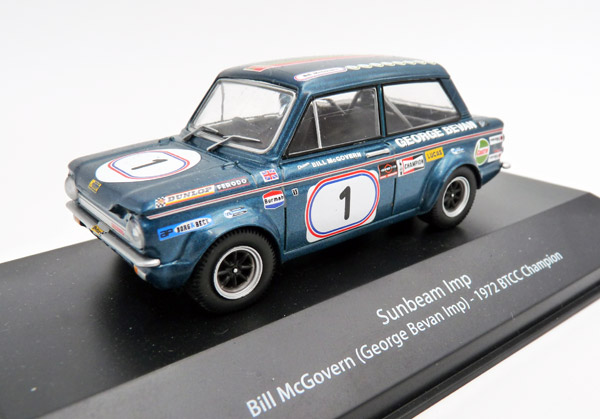 editions-atlas-vorne-Sunbeam-Imp-George-Bevan-Bill-McGovern-BTCC-Champion-1972 editions-atlas-vorne-Sunbeam-Imp-George-Bevan-Bill-McGovern-BTCC-Champion-1972