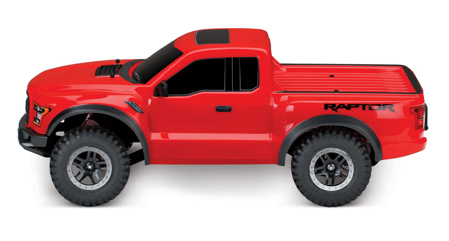 traxxas-58094-1-RED-2-Raptor-Pickup-Truck-brushed-mit-Fernsteuerung-und-Akku