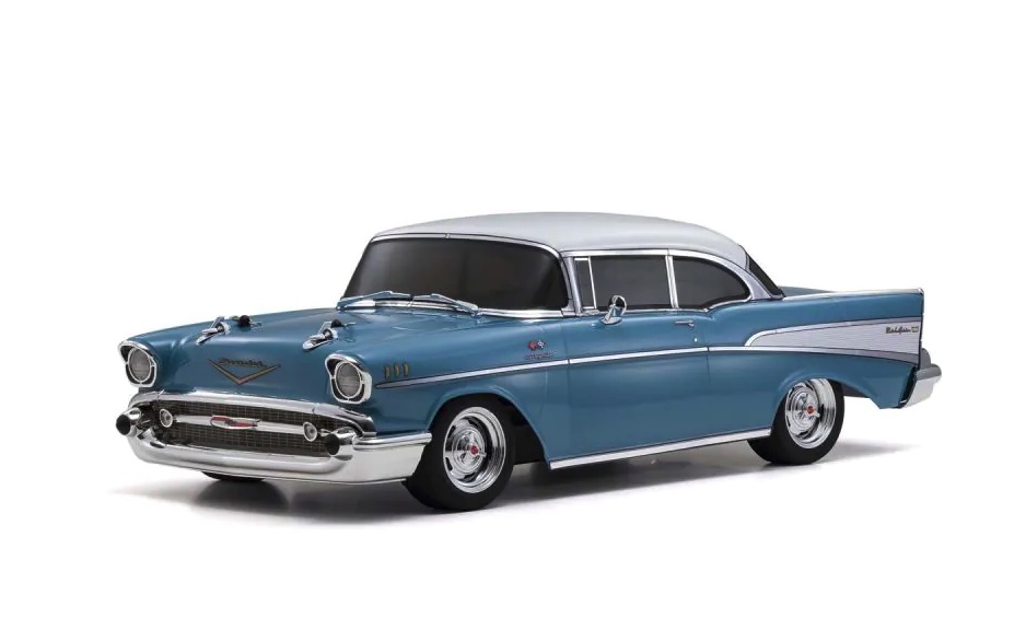 kyosho-34433T1-3-1957-Chevy-Bel-Air-Coupe-Tropical-Turquoise-frontview