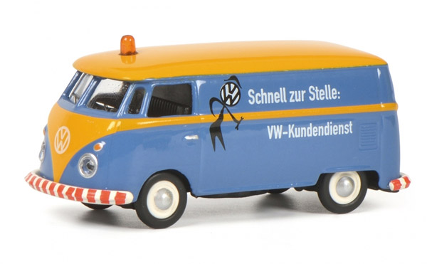 schuco-452644600-VW-T1-Lieferwagen-Kundendienst-Schnell-zur-Stelle