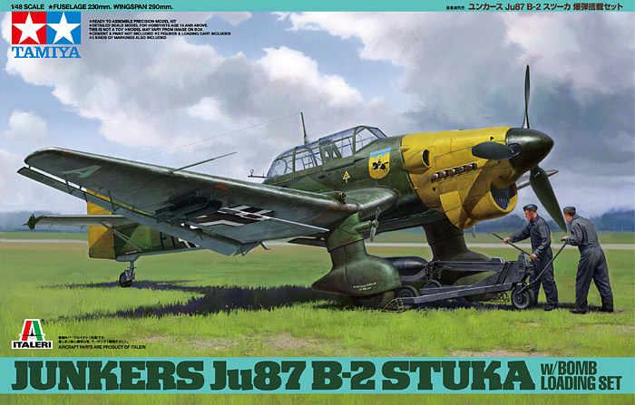 Tamiya Junkers Ju87 B-2 Stuka w/bomb loading set #37008