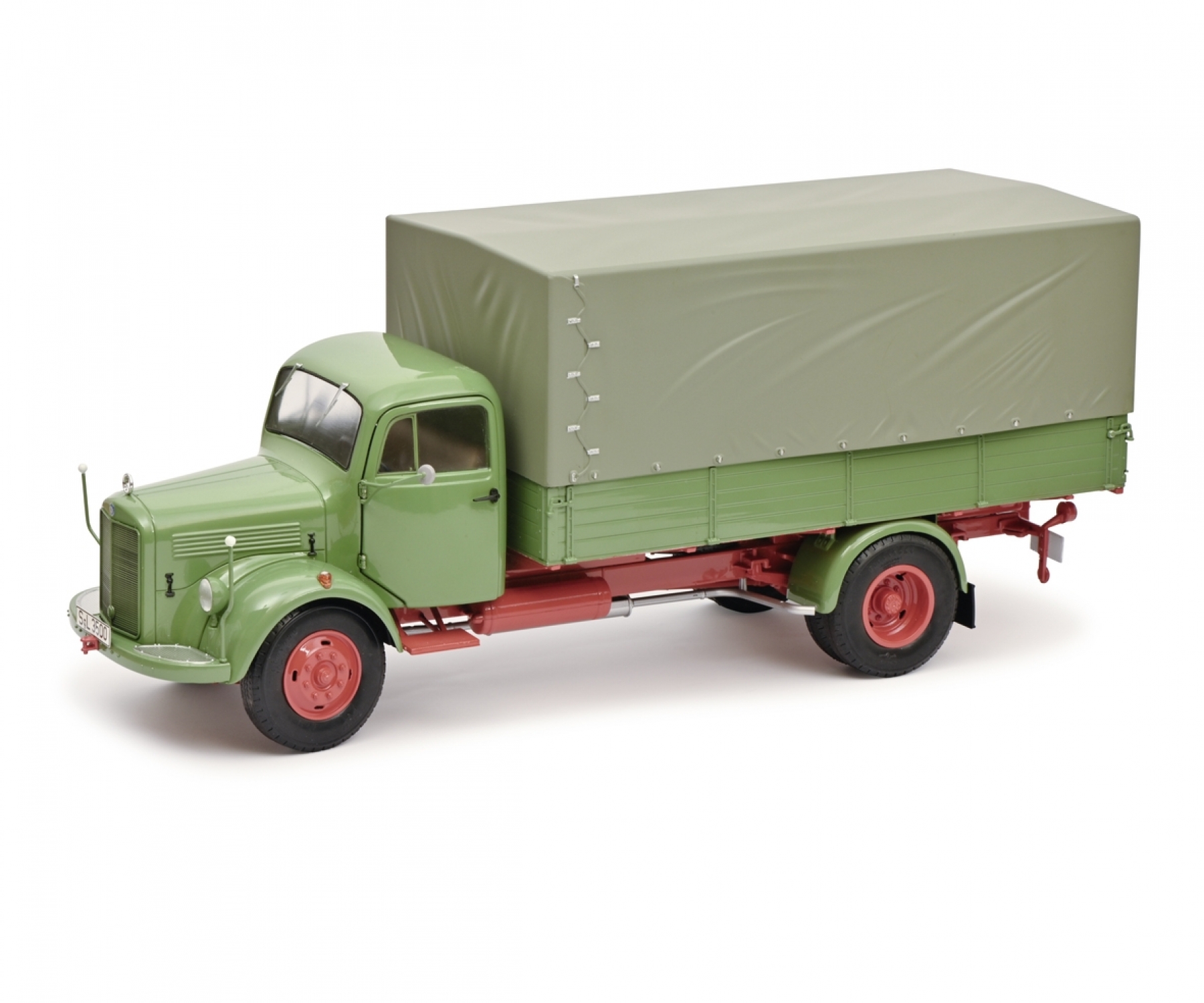 schuco-450050100-Mercedes-Benz-L3500-Pritsche-Plane-resedagrün-grau schuco-450050100-Mercedes-Benz-L3500-Pritsche-Plane-resedagrün-grau