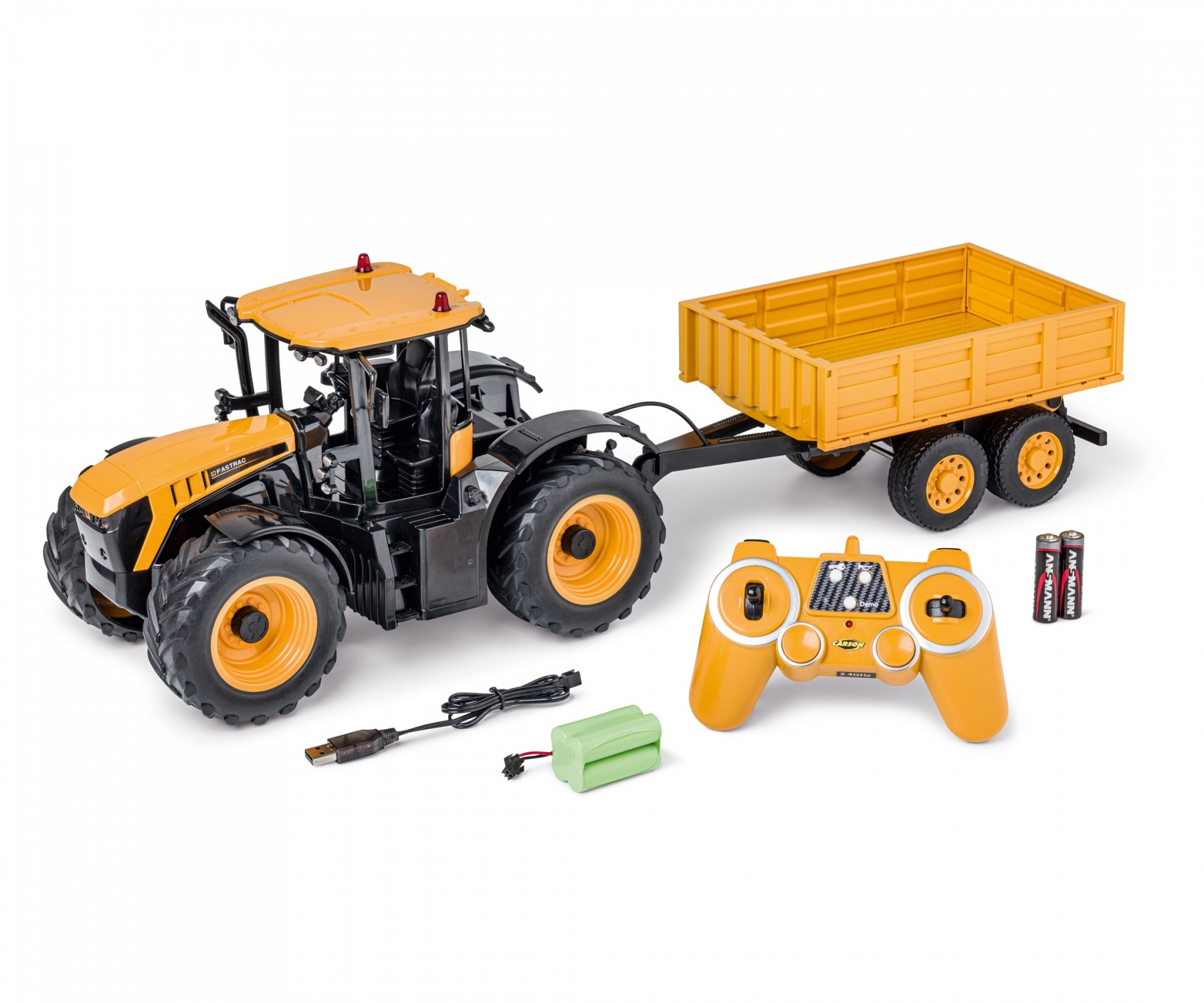 carson-500907654-1-RC-Traktor-JCB-Fastrac-mit-landwirtschaftlichem-Anhänger-ferngesteuert-Trecker-mit-Hänger-zum-Spielen carson-500907654-1-RC-Traktor-JCB-Fastrac-mit-landwirtschaftlichem-Anhänger-ferngesteuert-Trecker-mit-Hänger-zum-Spielen