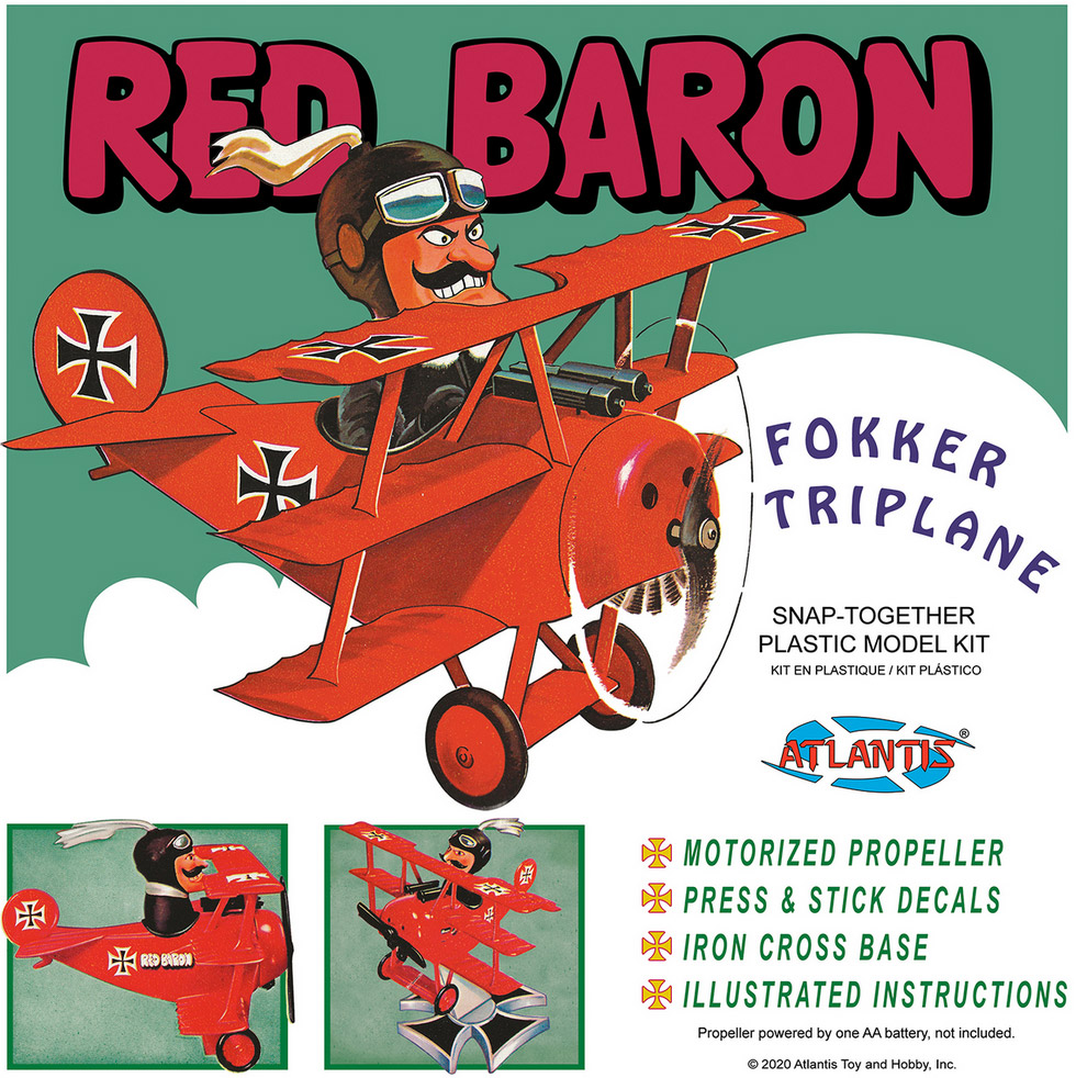 atlantis-models-74043-Red-Baron-Fokker-Triplane-Roter-Baron-Fokker-Dreidecker-Snoopy-Gegner-snap-kit