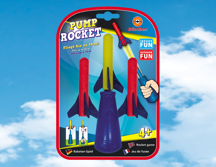 günther-flugspiele-1557-Pump-Rocket-Druckluft-Modellraketen-Spiel-für-Kinder
