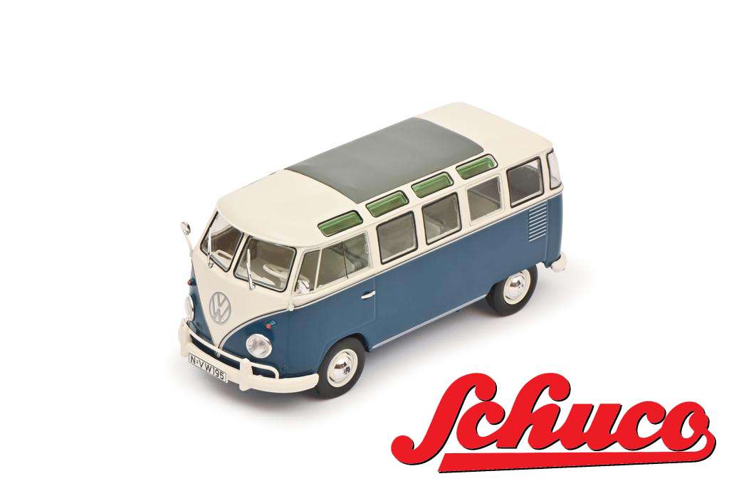 schuco-450787400-VW-T1b-Samba-Fensterbus-blau-beige-Kult schuco-450787400-VW-T1b-Samba-Fensterbus-blau-beige-Kult