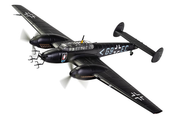 corgi-AA38508-Messerschmitt-Bf110E-G9-EC-Stab-II-NJG1-Deelen-Holland-1942