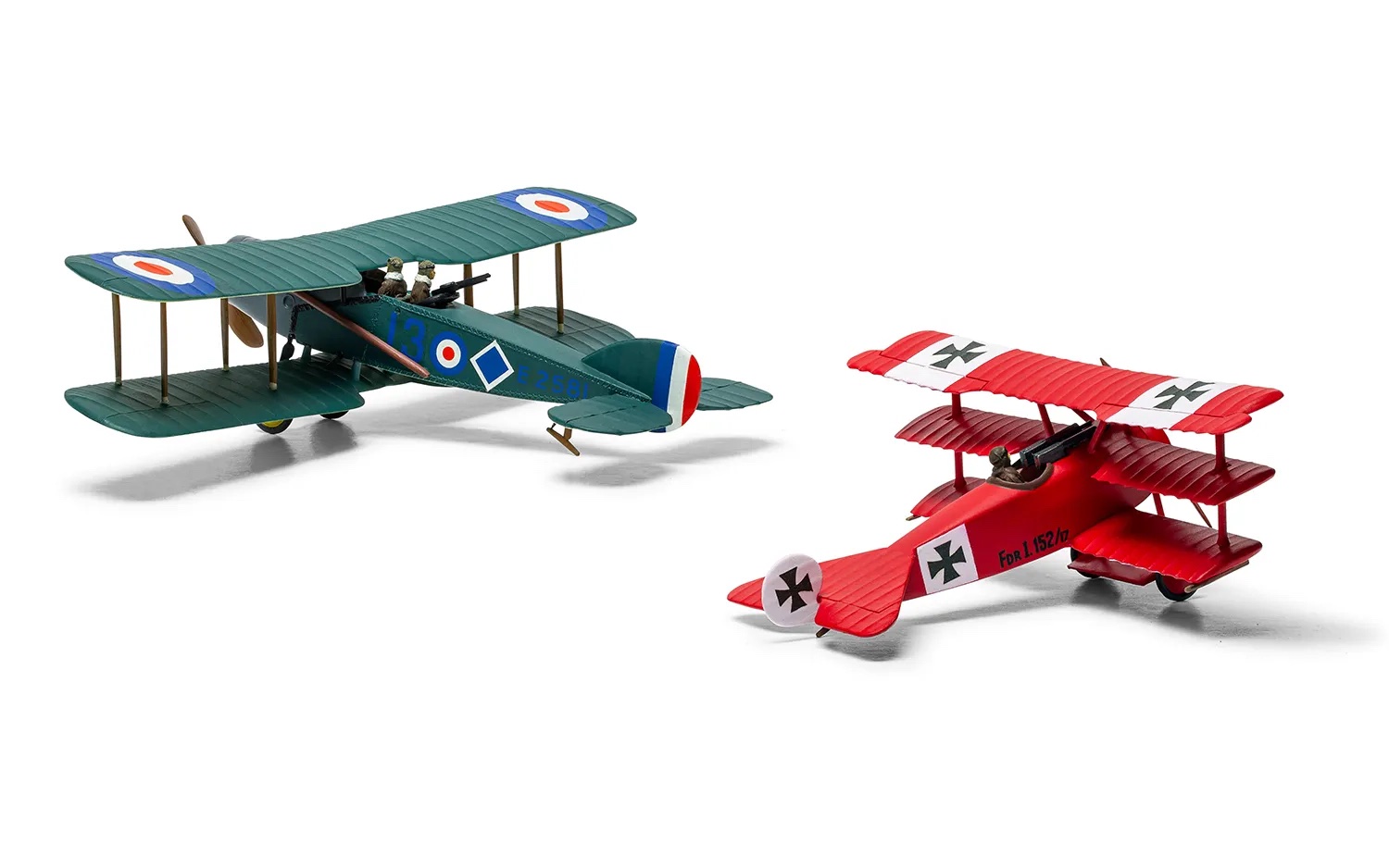 airfix-A02141V-4-Fokker-Dr-I-Bristol-F2B-Dogfight-Set-Luftkampf